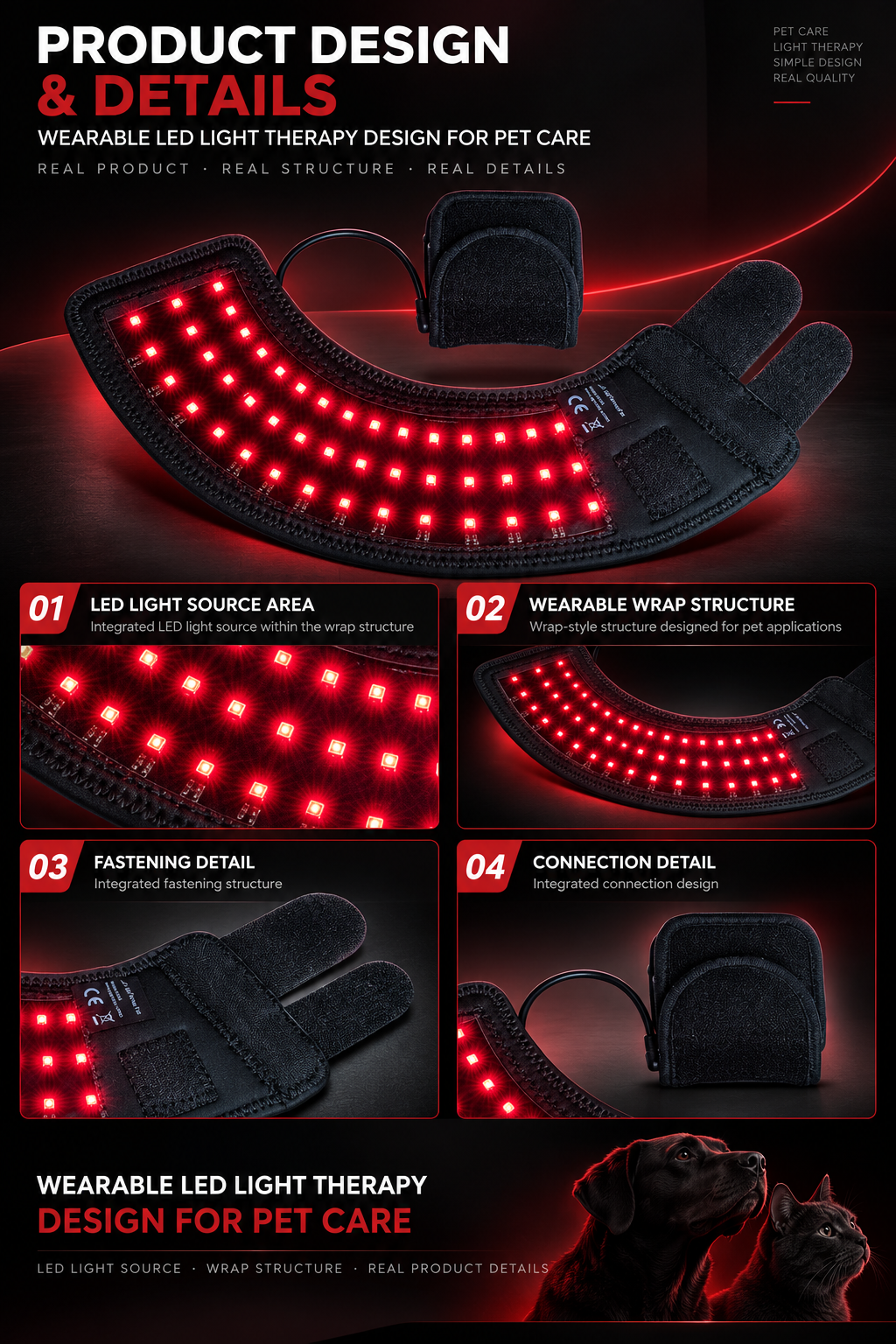 Pet LED Light Therapy Wrap Manufacturer | AIMEKO Wearable Pet Care Solution