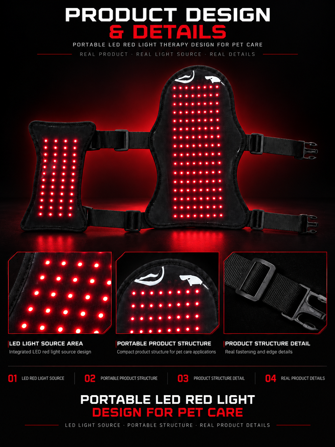 Portable Pet Red Light Therapy Device Manufacturer | AIMEKO Wearable LED Pet Care Solution