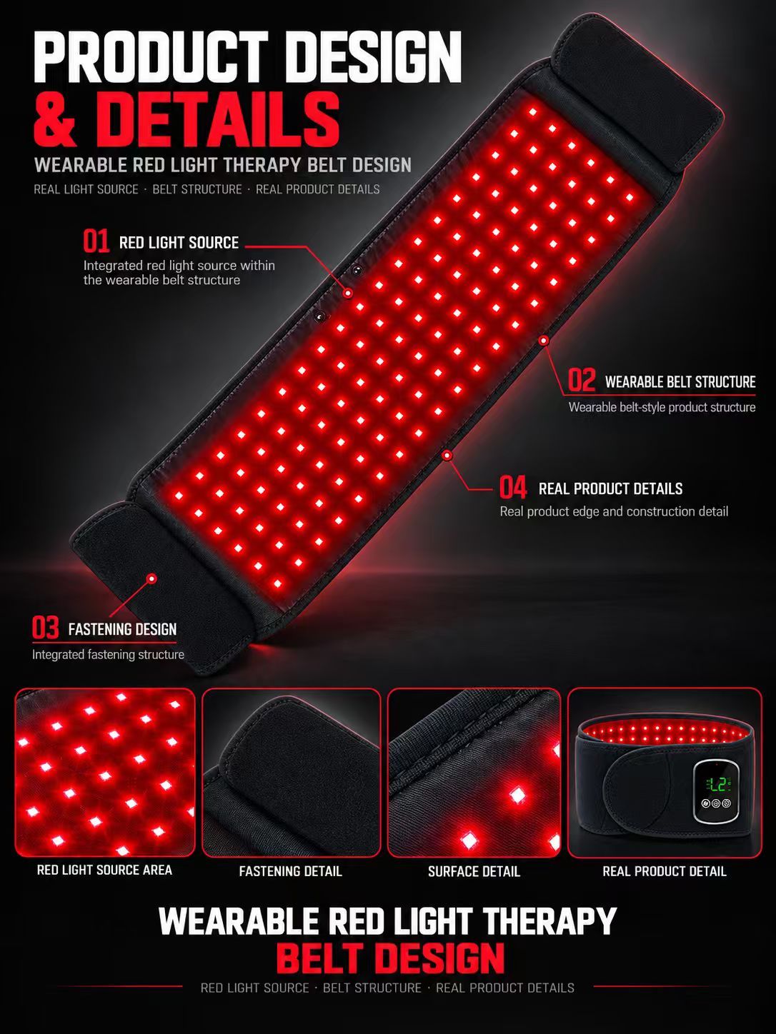 Red Light Therapy Belt Manufacturer | AIMEKO Wide-Area Wearable Waist Light Device