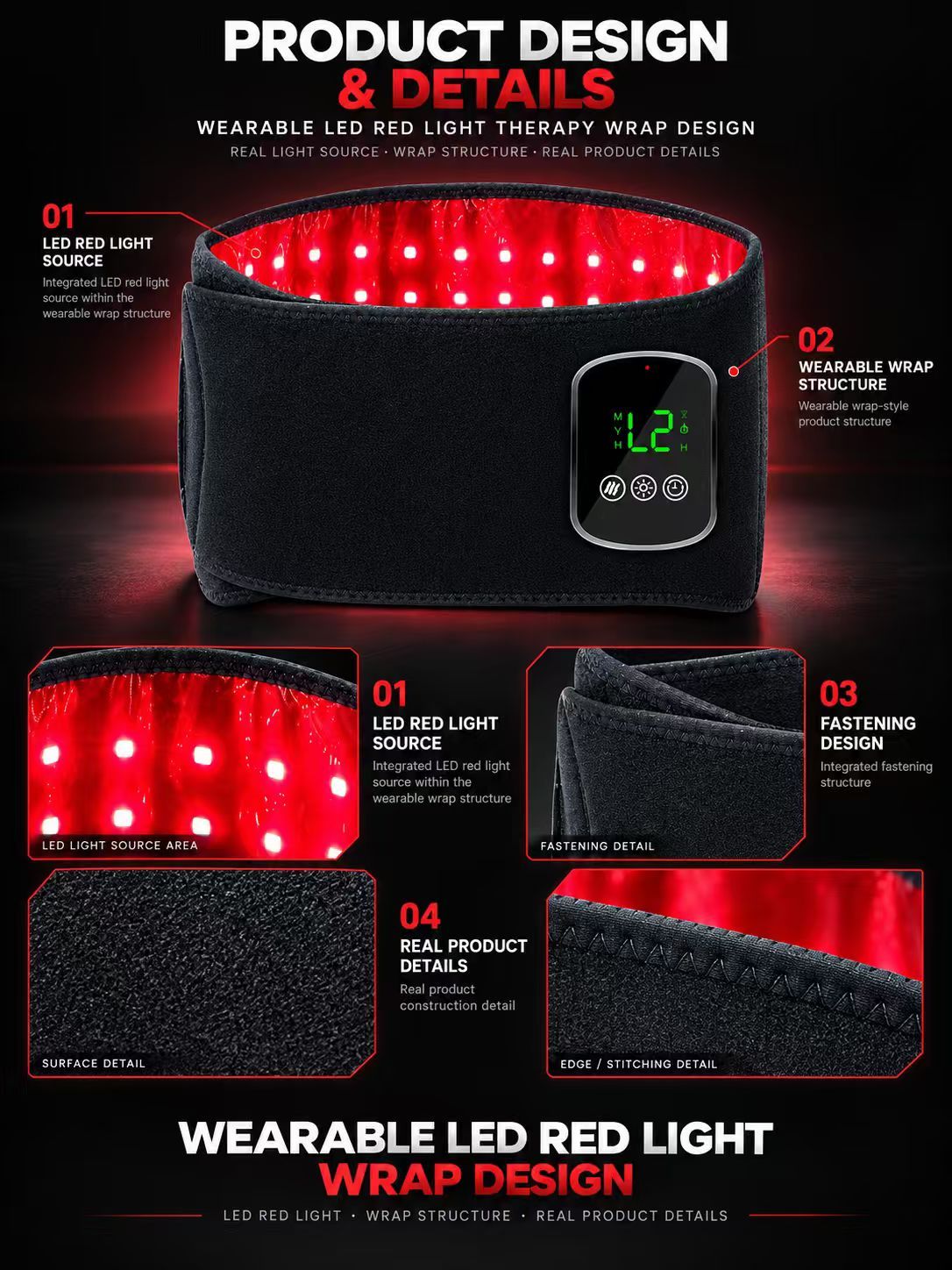 Red Light Therapy Belt Manufacturer | AIMEKO Flexible Wearable LED Waist Belt