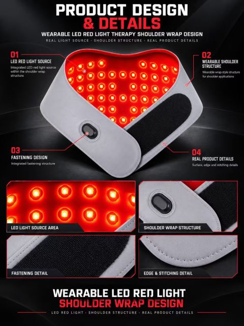 Red Light Therapy Shoulder Wrap Manufacturer | AIMEKO Wearable LED Shoulder Care Wrap
