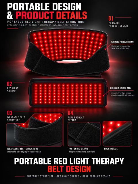 Portable Red Light Therapy Belt Manufacturer | AIMEKO Compact Wearable LED Waist Belt