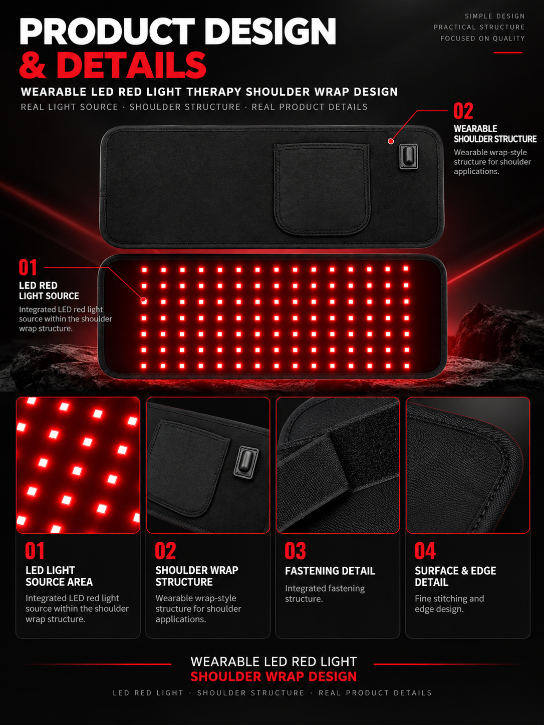 Red Light Therapy Neck & Shoulder Wrap Manufacturer | AIMEKO Wearable LED Shoulder Care Solution