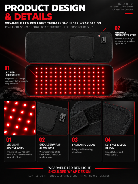 Red Light Therapy Neck & Shoulder Wrap Manufacturer | AIMEKO Wearable LED Shoulder Care Solution