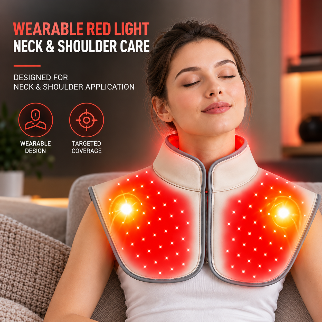 Neck & Shoulder Red Light Therapy Device Manufacturer | AIMEKO Wearable LED Care Device