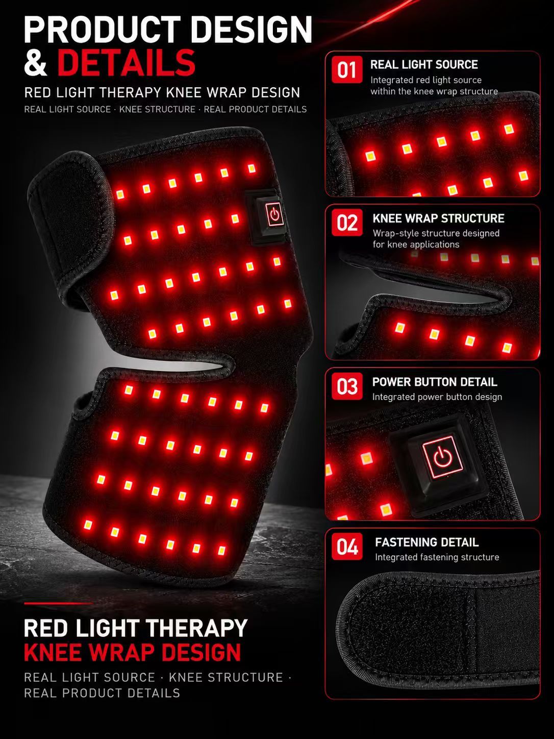 Red Light Therapy Knee Wrap Manufacturer | AIMEKO Wearable LED Knee Care Wrap
