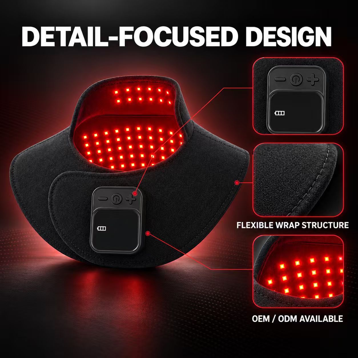Shoulder & Neck Red Light Therapy Wrap Manufacturer | AIMEKO Wearable Red Light Solution