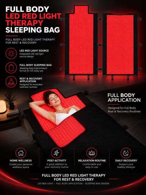 Full Body Red Light Therapy Sleeping Bag Manufacturer | AIMEKO Two-Section LED Wellness Design
