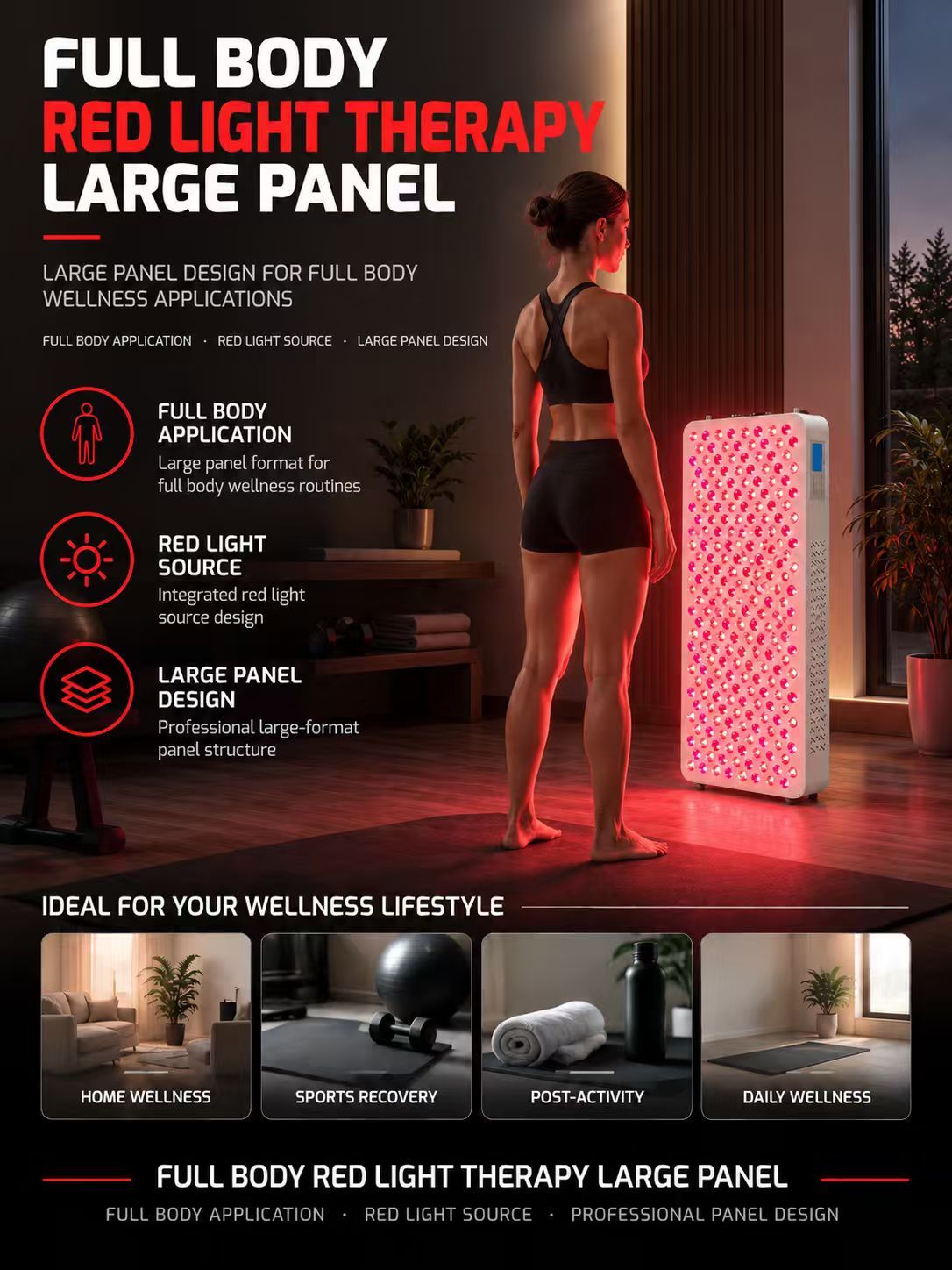Full Body Red Light Therapy Large Panel Manufacturer | AIMEKO Large-Format LED Photobiomodulation Panel