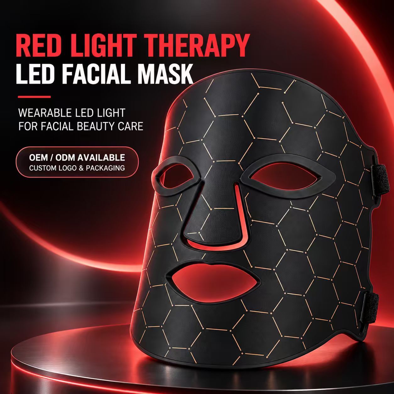 Red Light Therapy Facial Mask Manufacturer | AIMEKO Black LED Beauty Mask