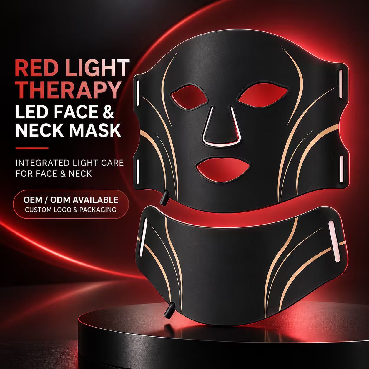 LED Face & Neck Light Therapy Mask Manufacturer | AIMEKO Red Light Beauty Mask  中文：
