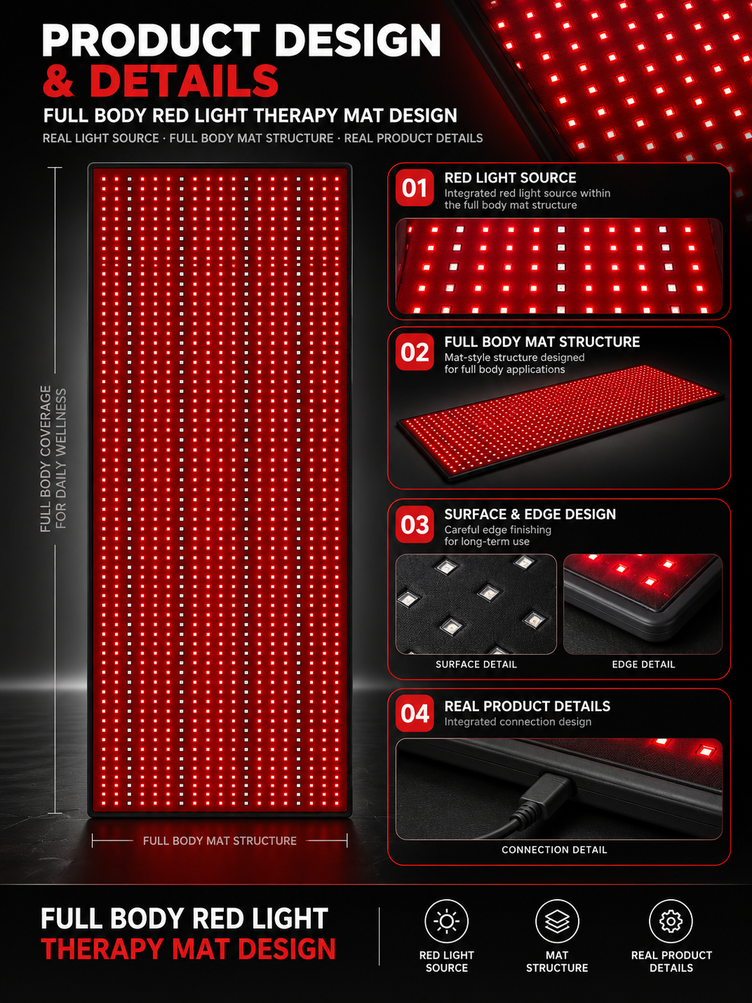 Full Body Red Light Therapy Mat Manufacturer | AIMEKO Wide-Area LED Wellness Mat