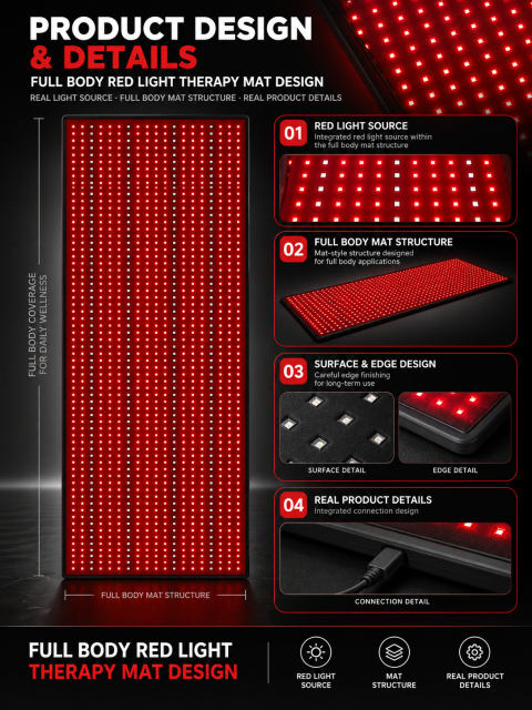 Full Body Red Light Therapy Mat Manufacturer | AIMEKO Wide-Area LED Wellness Mat