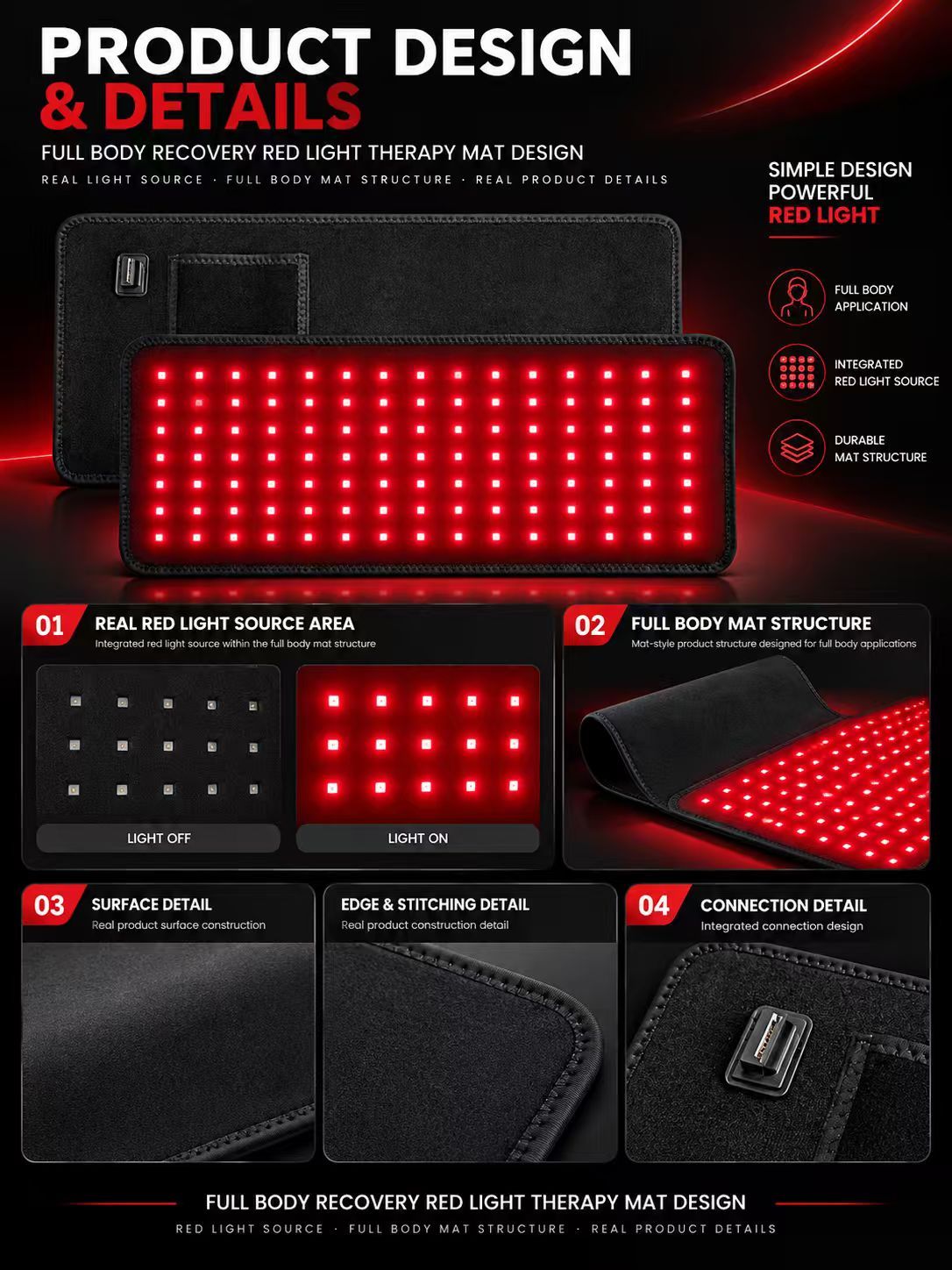 Full Body Red Light Therapy Mat Manufacturer | AIMEKO LED Recovery & Wellness Mat