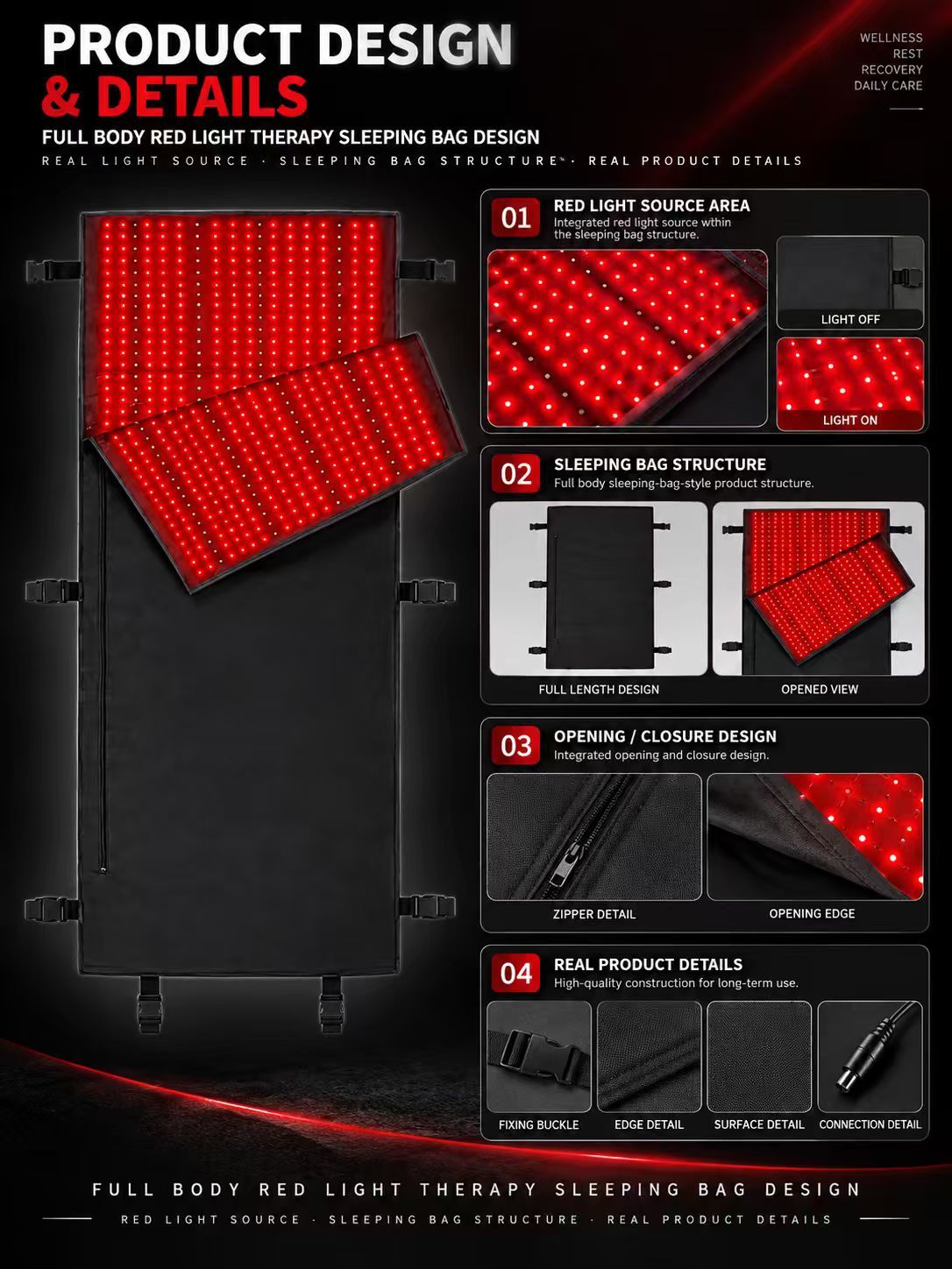 Full Body Red Light Therapy Sleeping Bag Manufacturer | AIMEKO Enclosed LED Wellness Solution