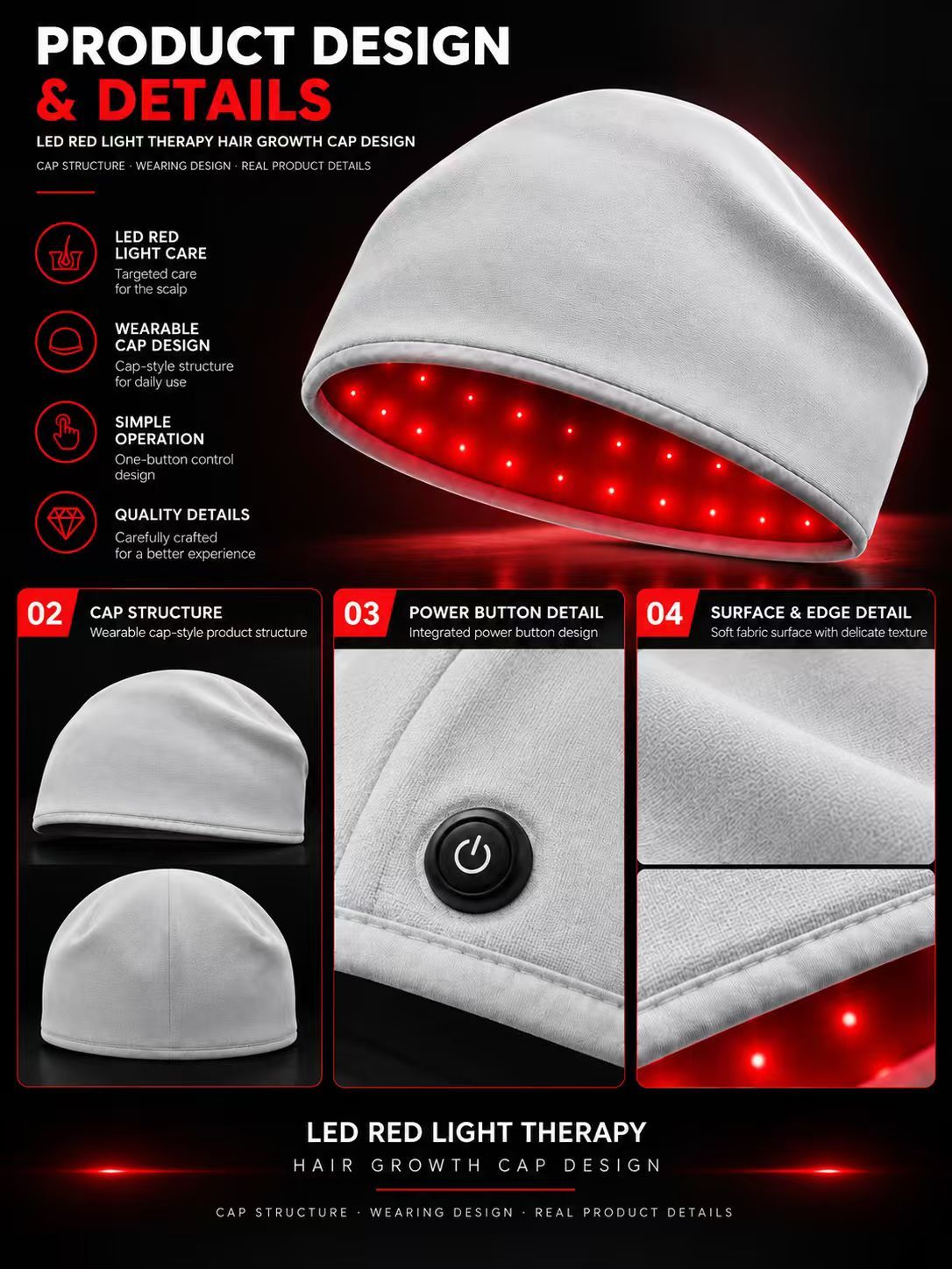LED Red Light Therapy Hair Growth Cap Manufacturer | AIMEKO Wearable Scalp Care Cap