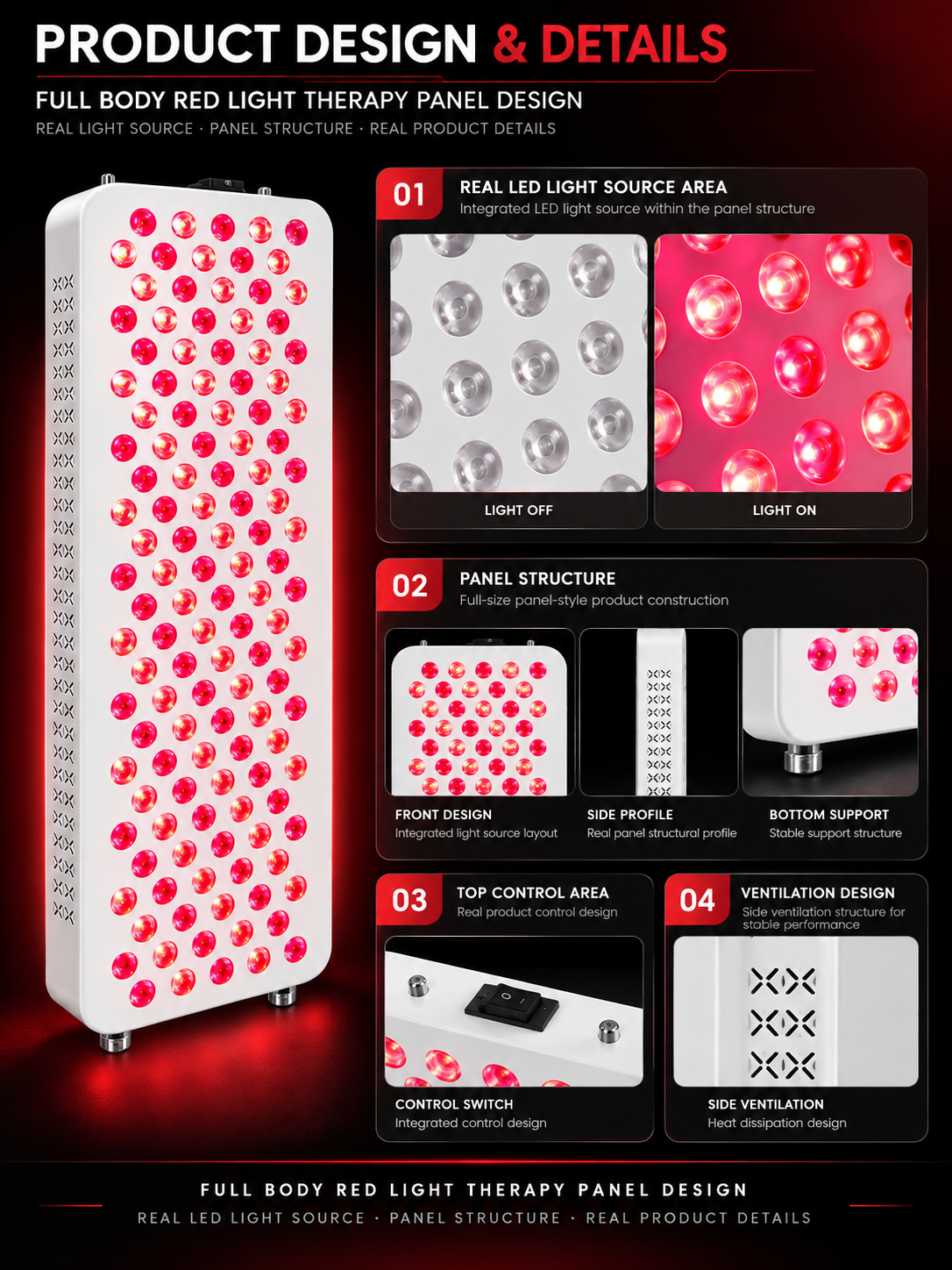 Full Body Red Light Therapy Panel Manufacturer | AIMEKO Extended LED Photobiomodulation Panel