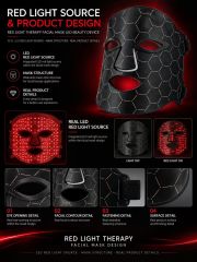 Red Light Therapy Facial Mask Manufacturer | AIMEKO Black LED Beauty Mask