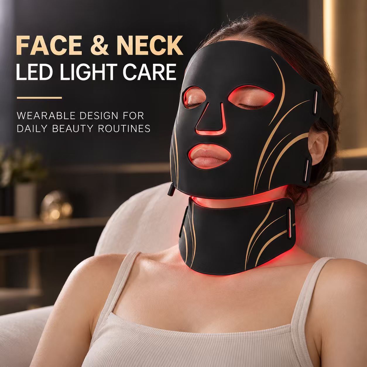 LED Face & Neck Light Therapy Mask Manufacturer | AIMEKO Red Light Beauty Mask  中文：