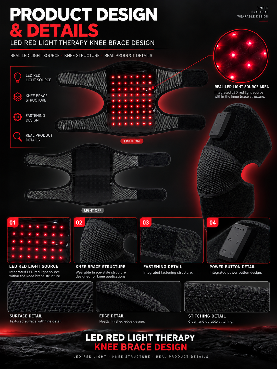 LED Red Light Therapy Knee Brace Manufacturer | AIMEKO Wearable Knee Care Device