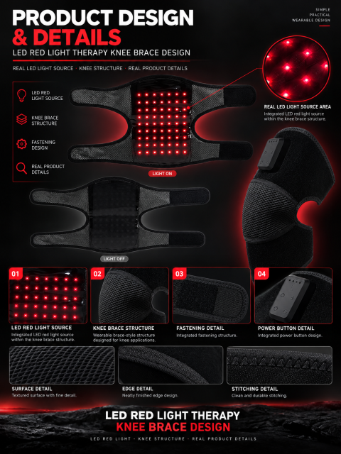 LED Red Light Therapy Knee Brace Manufacturer | AIMEKO Wearable Knee Care Device