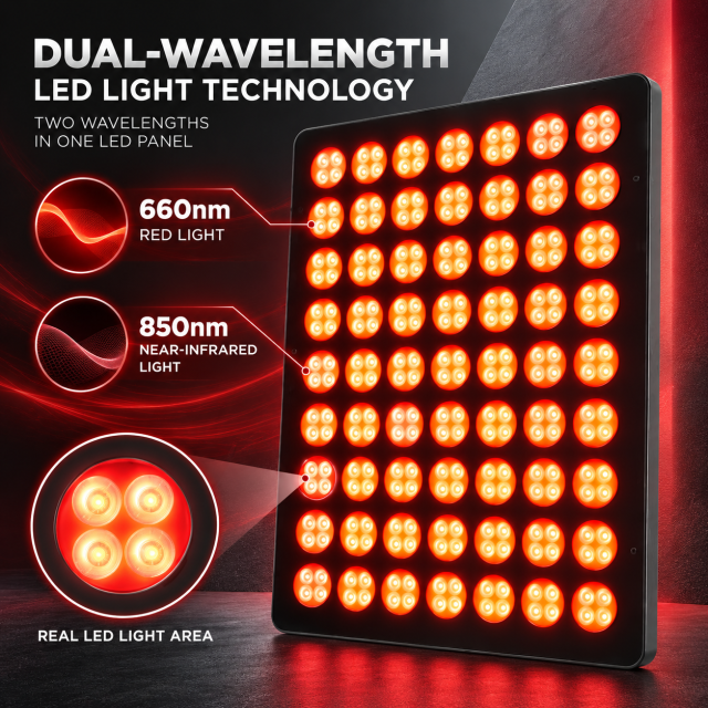 660nm + 850nm Red Light Therapy Panel Manufacturer | AIMEKO Dual-Wavelength LED Panel