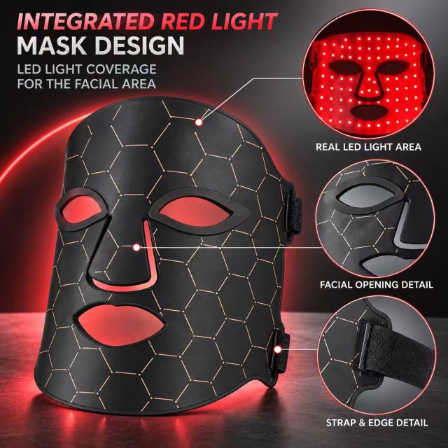 Red Light Therapy Facial Mask Manufacturer | AIMEKO Black LED Beauty Mask