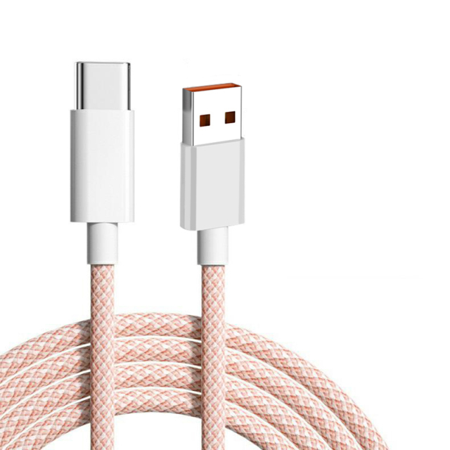 Cabo de dados USB para Tipo C com revestimento em nylon trançado 3A, MINHA LOJA, Cabo de dados USB para Tipo C com revestimento em nylon trançado 3A