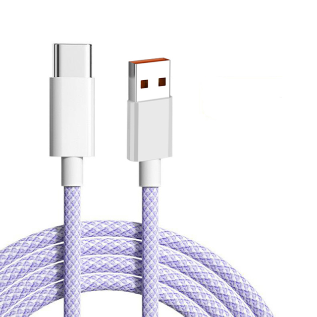 Cabo de dados USB para Tipo C com revestimento em nylon trançado 3A, MINHA LOJA, Cabo de dados USB para Tipo C com revestimento em nylon trançado 3A