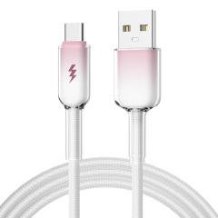 Cabo de dados USB para Tipo C Ice Crystal 6A, MINHA LOJA, Cabo de dados USB para Tipo C Ice Crystal 6A
