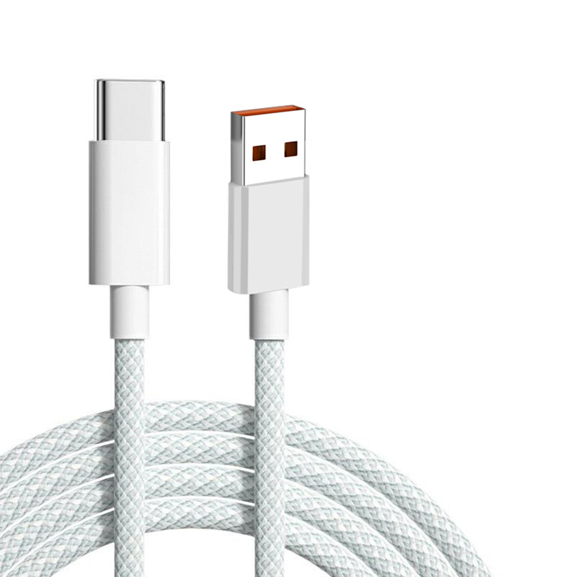 Cabo de dados USB para Tipo C com revestimento em nylon trançado 3A, MINHA LOJA, Cabo de dados USB para Tipo C com revestimento em nylon trançado 3A