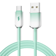 Cabo de dados USB para Tipo C Ice Crystal 6A, MINHA LOJA, Cabo de dados USB para Tipo C Ice Crystal 6A