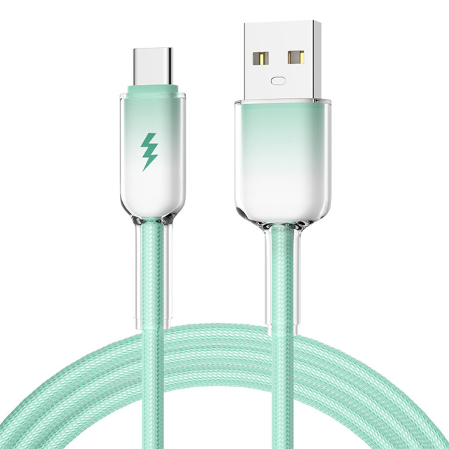 Cabo de dados USB para Tipo C Ice Crystal 6A, MINHA LOJA, Cabo de dados USB para Tipo C Ice Crystal 6A