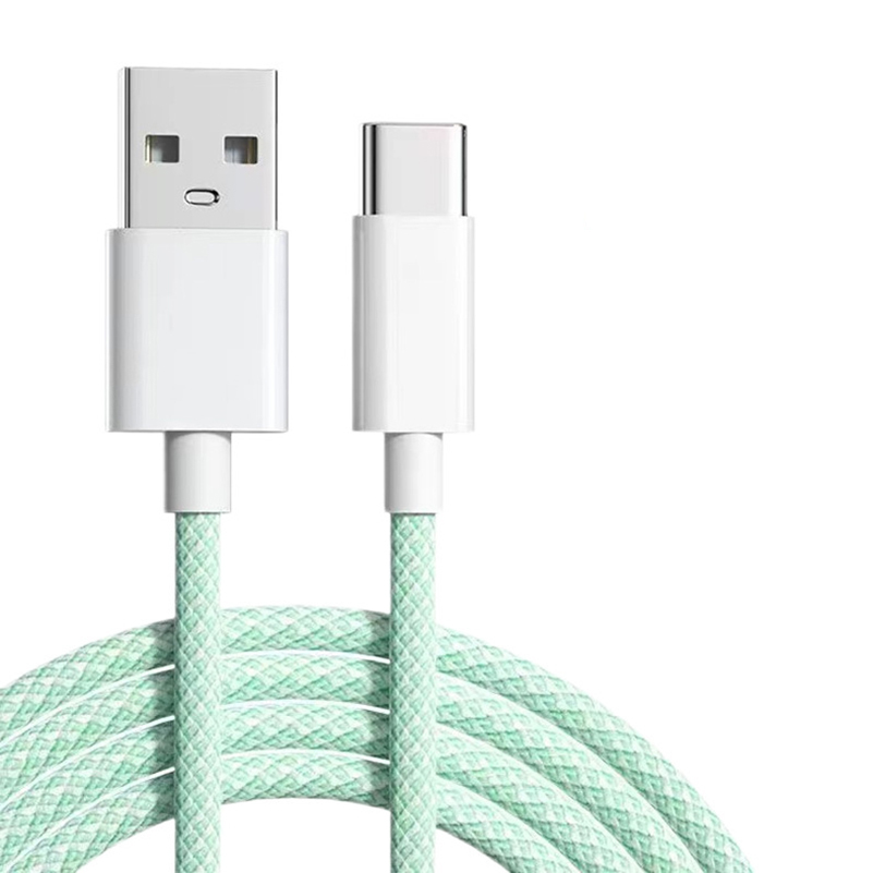Cabo de dados USB para Tipo C com revestimento em nylon trançado 3A, MINHA LOJA, Cabo de dados USB para Tipo C com revestimento em nylon trançado 3A