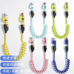 Cables de carga en espiral 4 en 1, MI TIENDA, Cables de carga en espiral 4 en 1