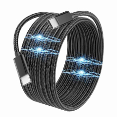 Cables de carga USB-C trenzados retráctiles magnéticos, MI TIENDA, Cables de carga USB-C trenzados retráctiles magnéticos