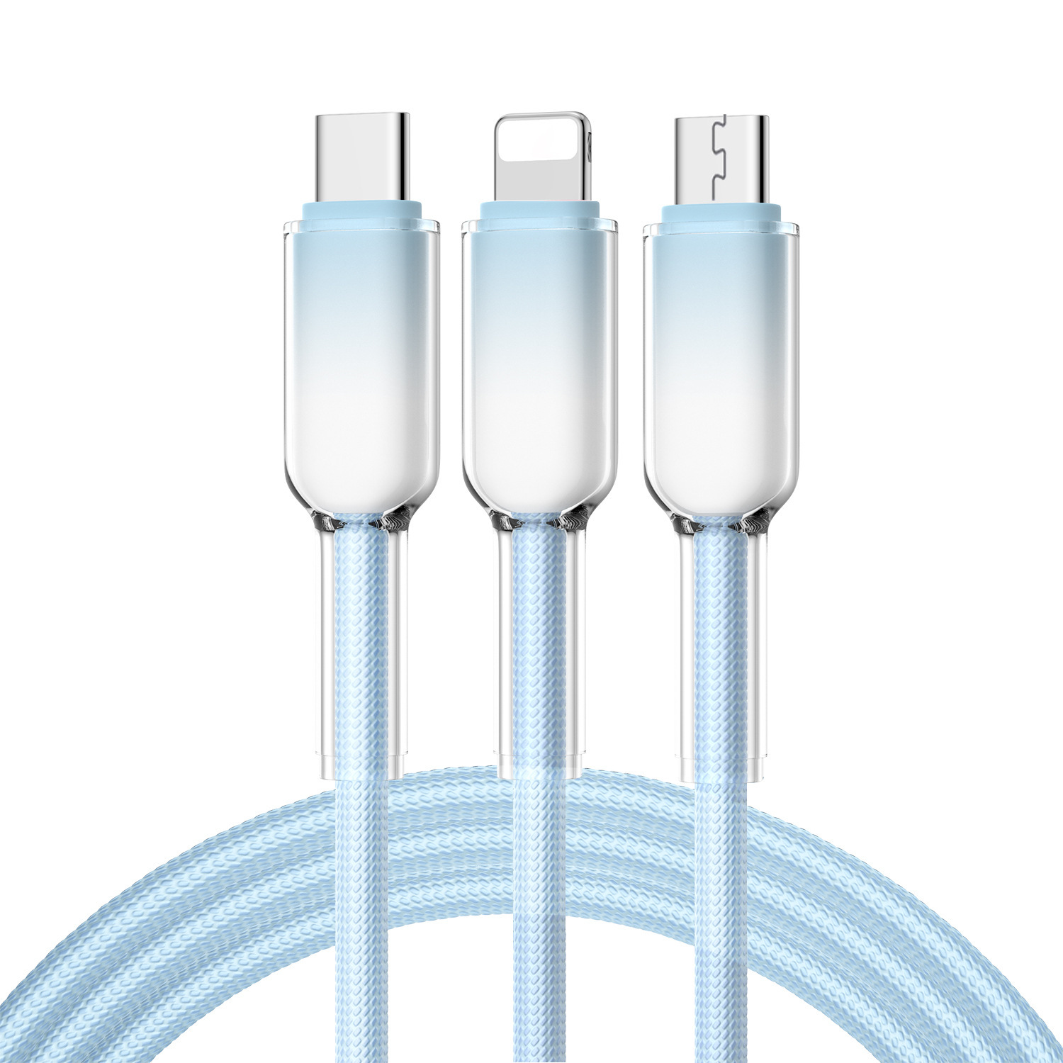Cables de datos Ice Crystal 3 en 1, MI TIENDA, Cables de datos Ice Crystal 3 en 1