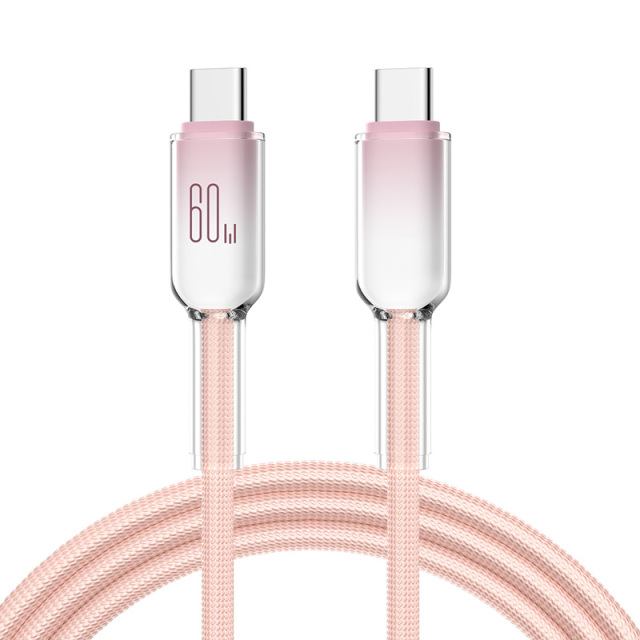 Eiskristallgeflochtenes USB-C-auf-Typ-C-Kabel, MEIN SHOP, Eiskristallgeflochtenes USB-C-auf-Typ-C-Kabel