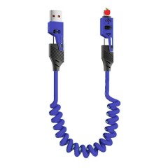 Cables de carga en espiral 4 en 1, MI TIENDA, Cables de carga en espiral 4 en 1