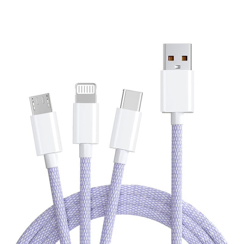 3 in 1 ナイロン編組データケーブル、MY SHOP、3 in 1 ナイロン編組データケーブル