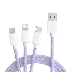 3 in 1 ナイロン編組データケーブル、MY SHOP、3 in 1 ナイロン編組データケーブル