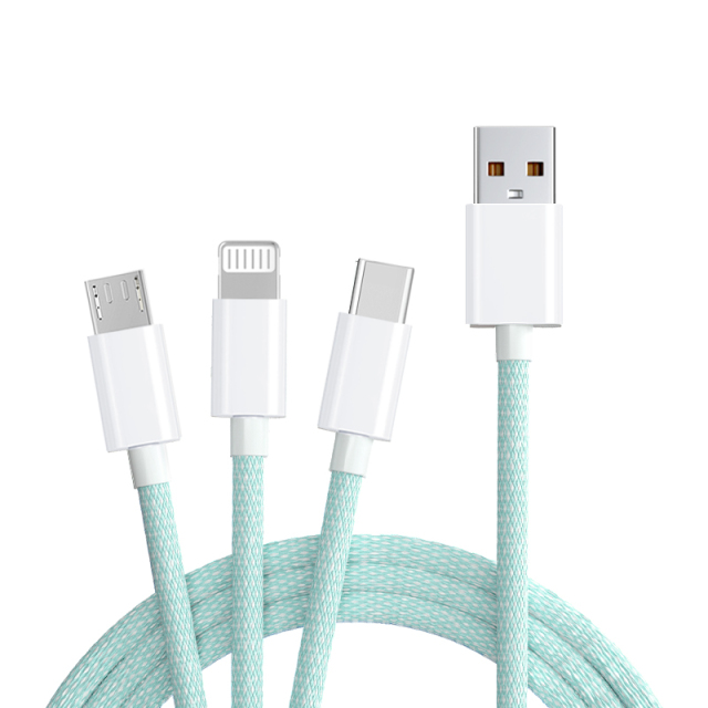 3 in 1 ナイロン編組データケーブル、MY SHOP、3 in 1 ナイロン編組データケーブル