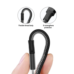 Cables de carga USB-C trenzados retráctiles magnéticos, MI TIENDA, Cables de carga USB-C trenzados retráctiles magnéticos
