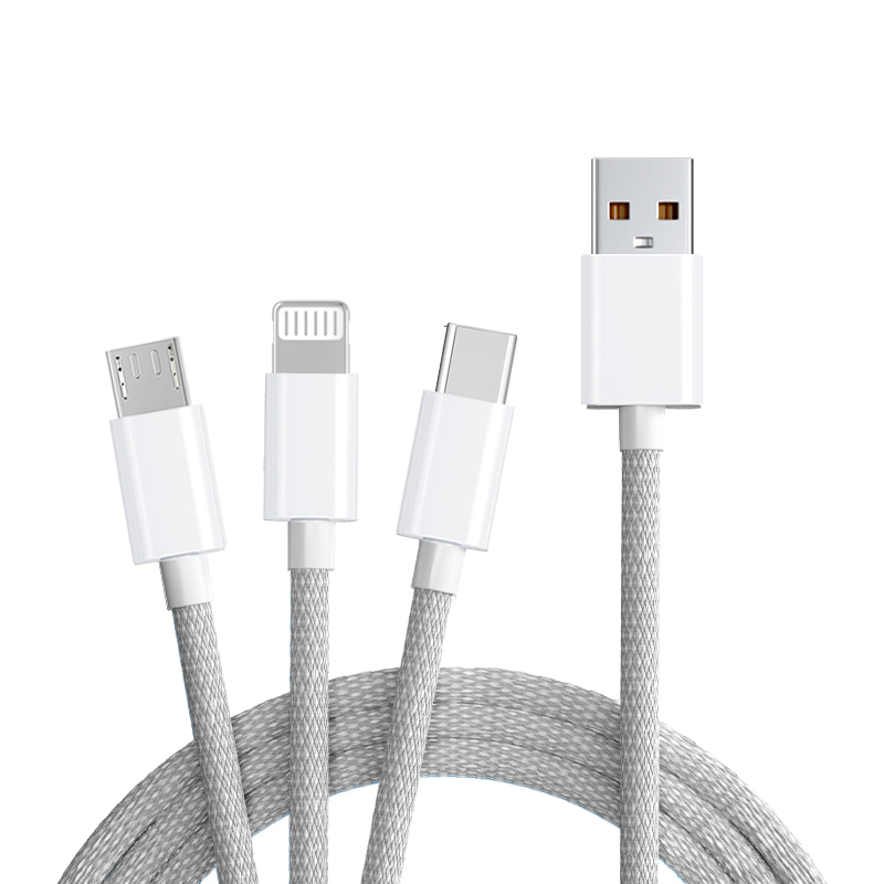 3 in 1 ナイロン編組データケーブル、MY SHOP、3 in 1 ナイロン編組データケーブル