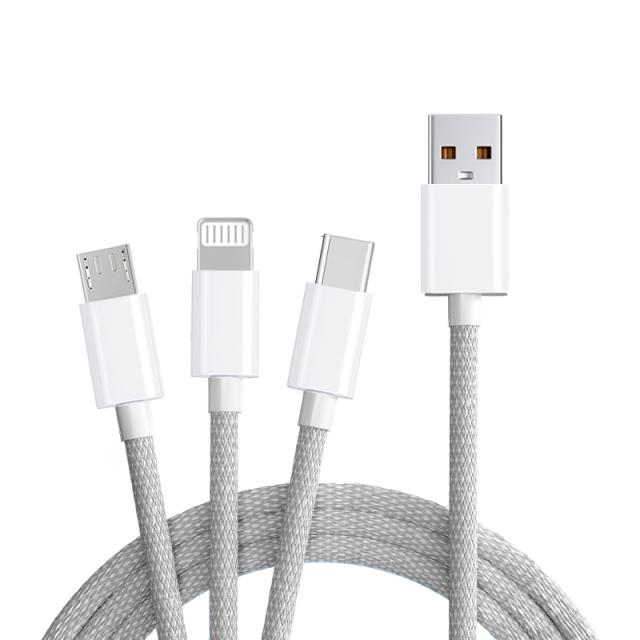 3 in 1 ナイロン編組データケーブル、MY SHOP、3 in 1 ナイロン編組データケーブル