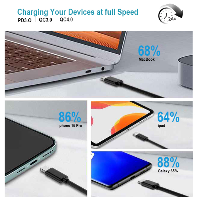 Cables de carga USB-C trenzados retráctiles magnéticos, MI TIENDA, Cables de carga USB-C trenzados retráctiles magnéticos