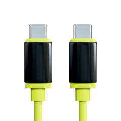 Câble de données USB-C vers Type C en silicone 240 W, MA BOUTIQUE, Câble de données USB-C vers Type C en silicone 240 W