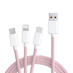 3 in 1 ナイロン編組データケーブル、MY SHOP、3 in 1 ナイロン編組データケーブル