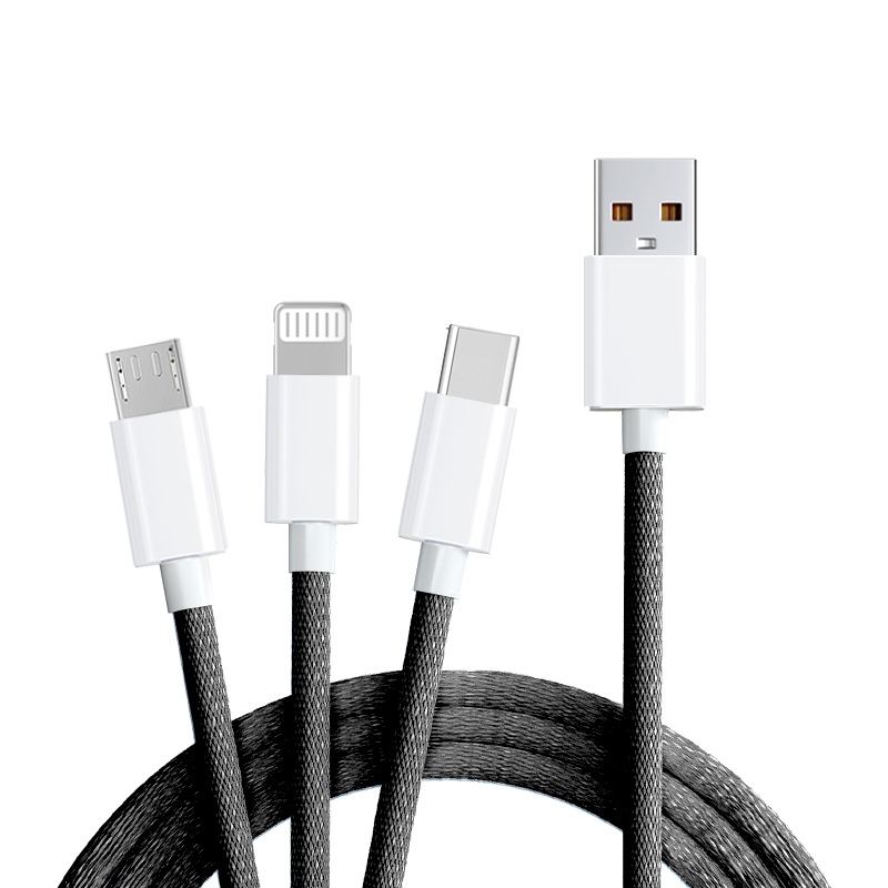 3 in 1 ナイロン編組データケーブル、MY SHOP、3 in 1 ナイロン編組データケーブル