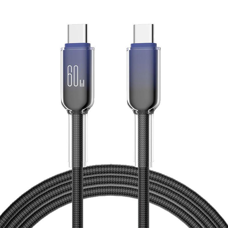 Eiskristallgeflochtenes USB-C-auf-Typ-C-Kabel, MEIN SHOP, Eiskristallgeflochtenes USB-C-auf-Typ-C-Kabel